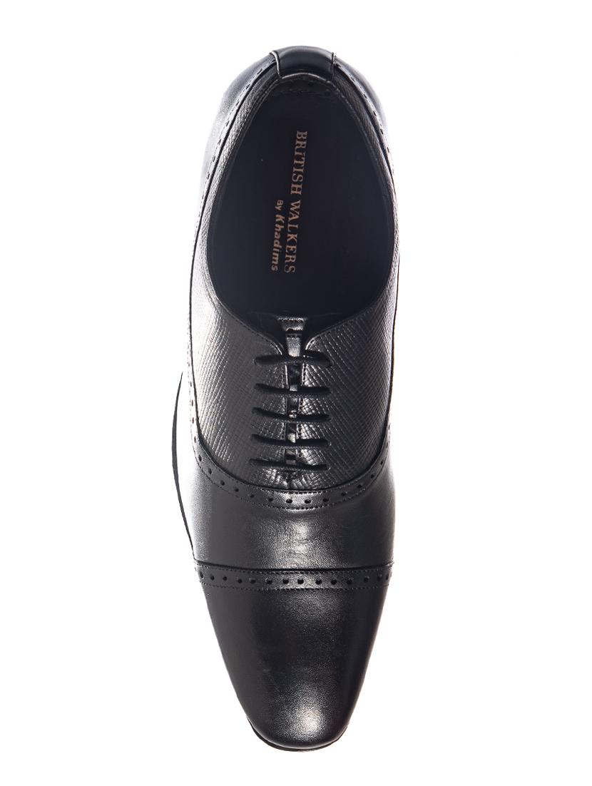 black leather lace-up oxfords - 16589108 - Zoom Image - 4