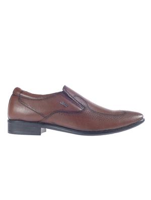brown leather formal slip ons - 16589113 - Standard Image - 2