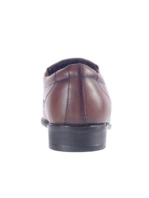 brown leather formal slip ons - 16589113 - Standard Image - 3