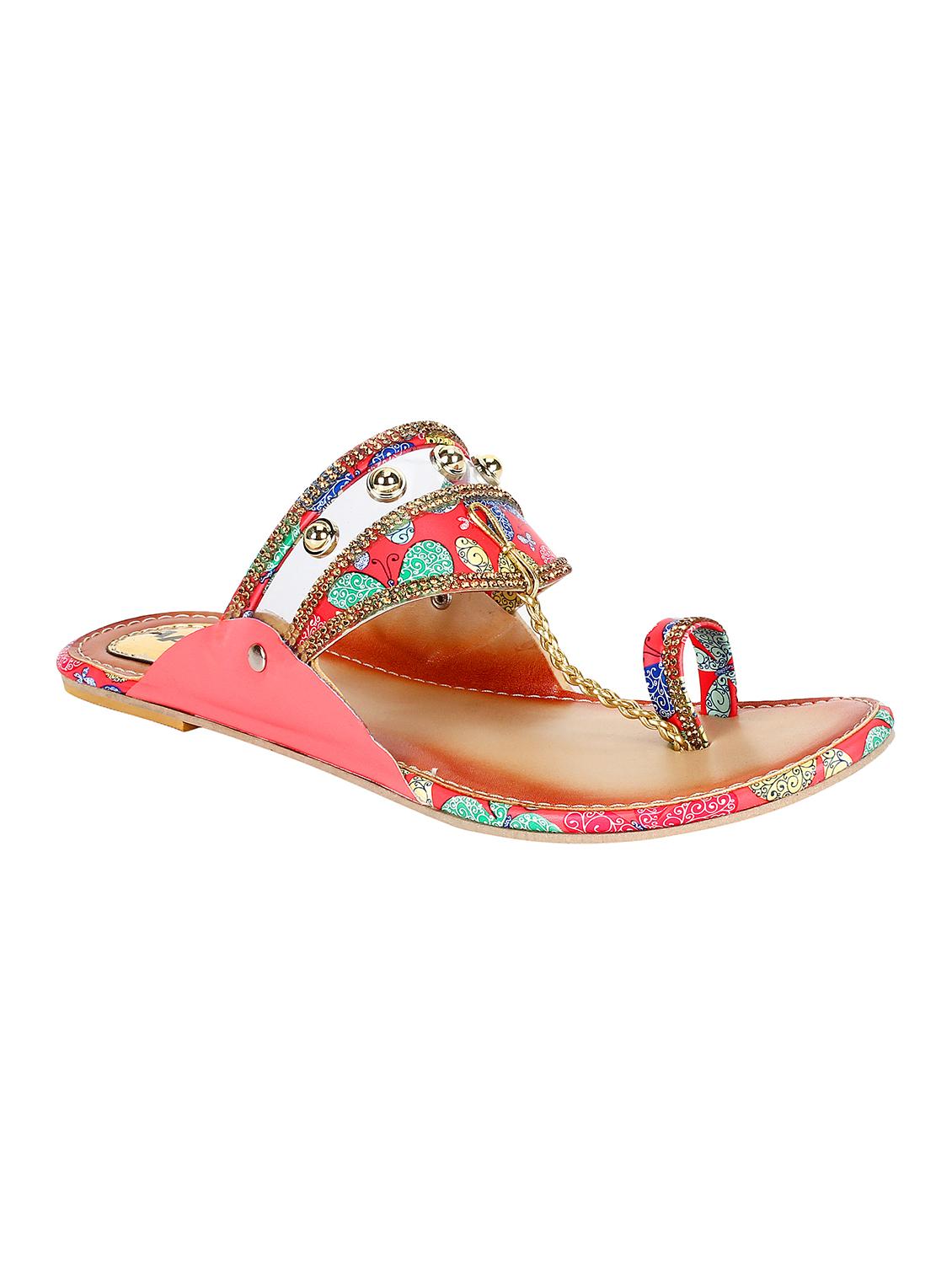 red one toe sandals - 16589358 - Zoom Image - 1