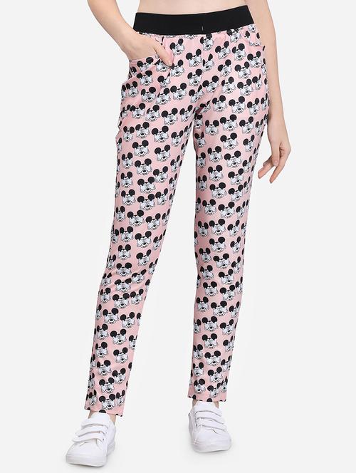 high rise quirky printed track pant - 16589669 - Very Small Image - 1
