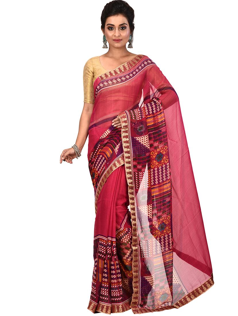 geometric printed saree - 16590616 - Zoom Image - 1