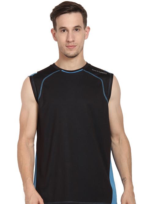 black color block t-shirt - 16590777 - Standard Image - 1