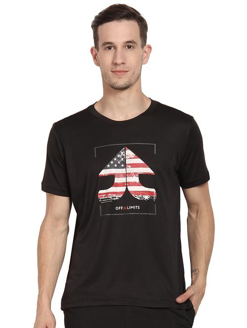 black printed t-shirt - 16590778 - Standard Image - 1