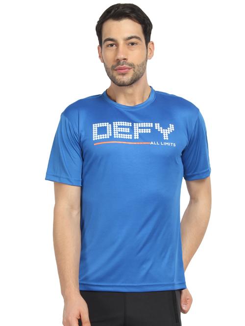 blue chest printed t-shirt - 16590782 - Standard Image - 1
