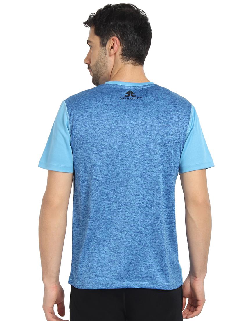 blue solid t-shirt - 16590789 - Zoom Image - 3