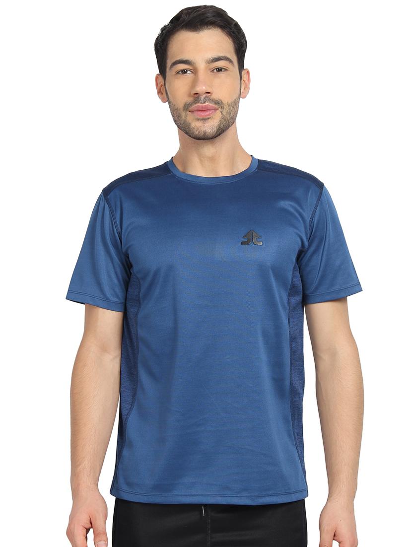 blue solid t-shirt - 16590790 - Zoom Image - 1