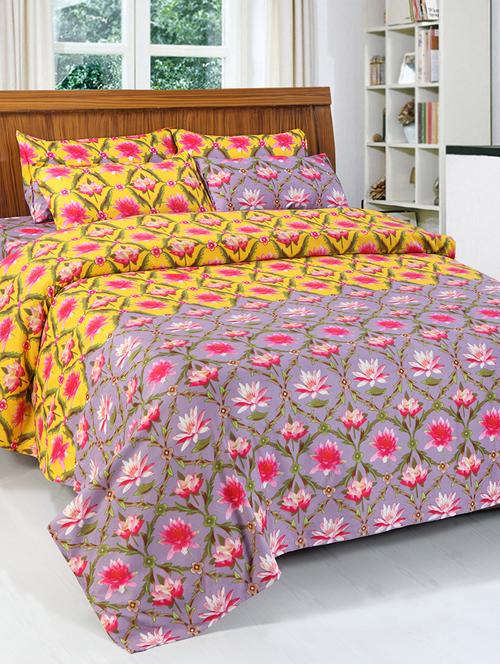 polycotton double bedsheet with 2 pillow covers - 16591167 - Standard Image - 1