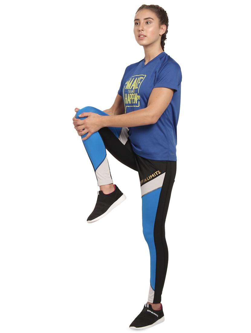 high rise color block sports legging - 16591190 - Zoom Image - 4