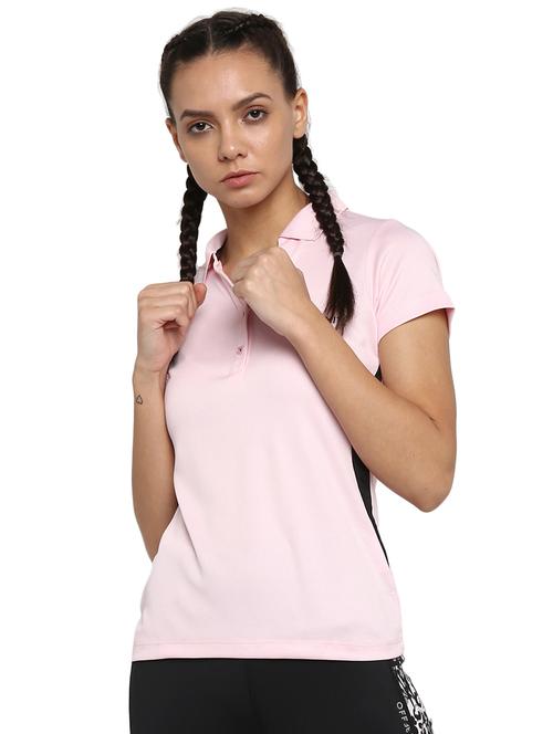 polo neck solid tee - 16591239 - Standard Image - 1
