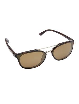 idee mirrored rectangular sunglasses (61) (brown) - 16591253 - Standard Image - 3