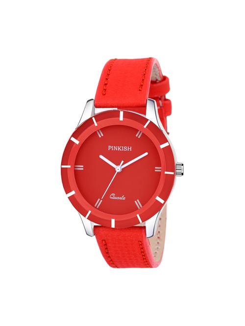 pinkish round dial analog watch pw-004 - 16591319 - Standard Image - 1
