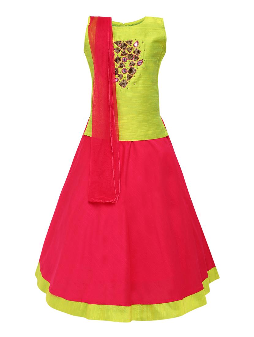 round neck embellished lehnga choli - 16591400 - Zoom Image - 1