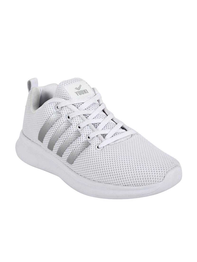 white mesh lace up sport shoes - 16591444 - Zoom Image - 1