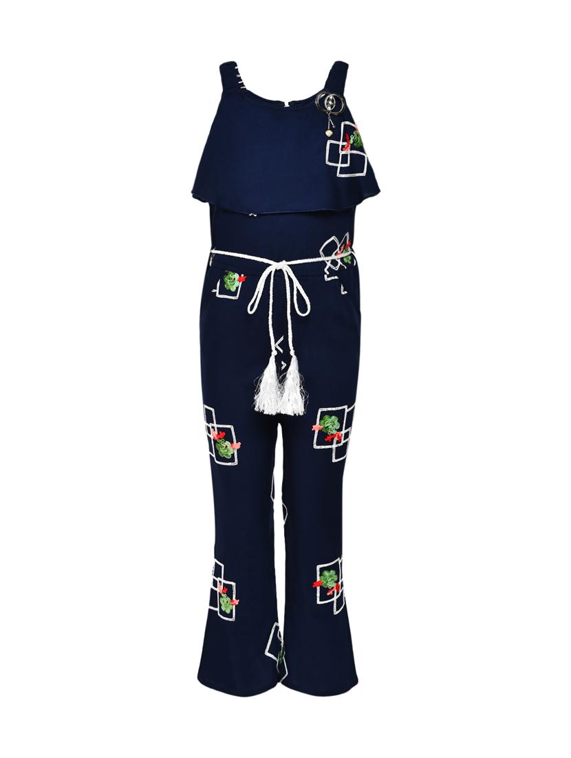 navy blue rayon jumpsuit - 16591447 - Zoom Image - 1