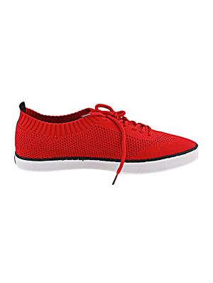red fabric lace up sneaker - 16591594 - Standard Image - 2