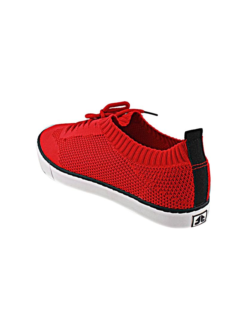 red fabric lace up sneaker - 16591594 - Zoom Image - 3