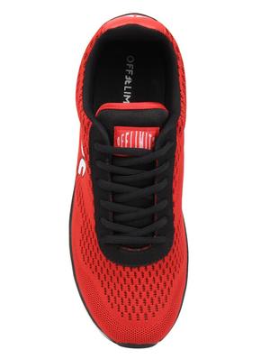 red mesh lace up sport shoe - 16591604 - Standard Image - 3
