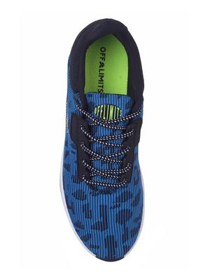 navy fabric lace up sport shoe - 16591622 - Standard Image - 3