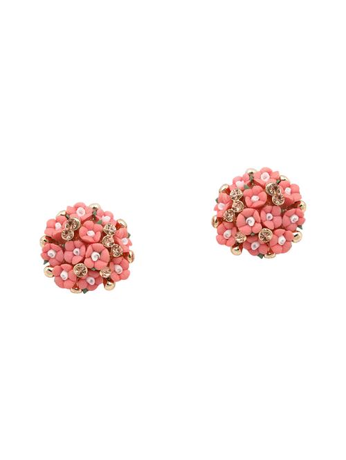pink metal studs earring - 16591688 - Very Small Image - 1