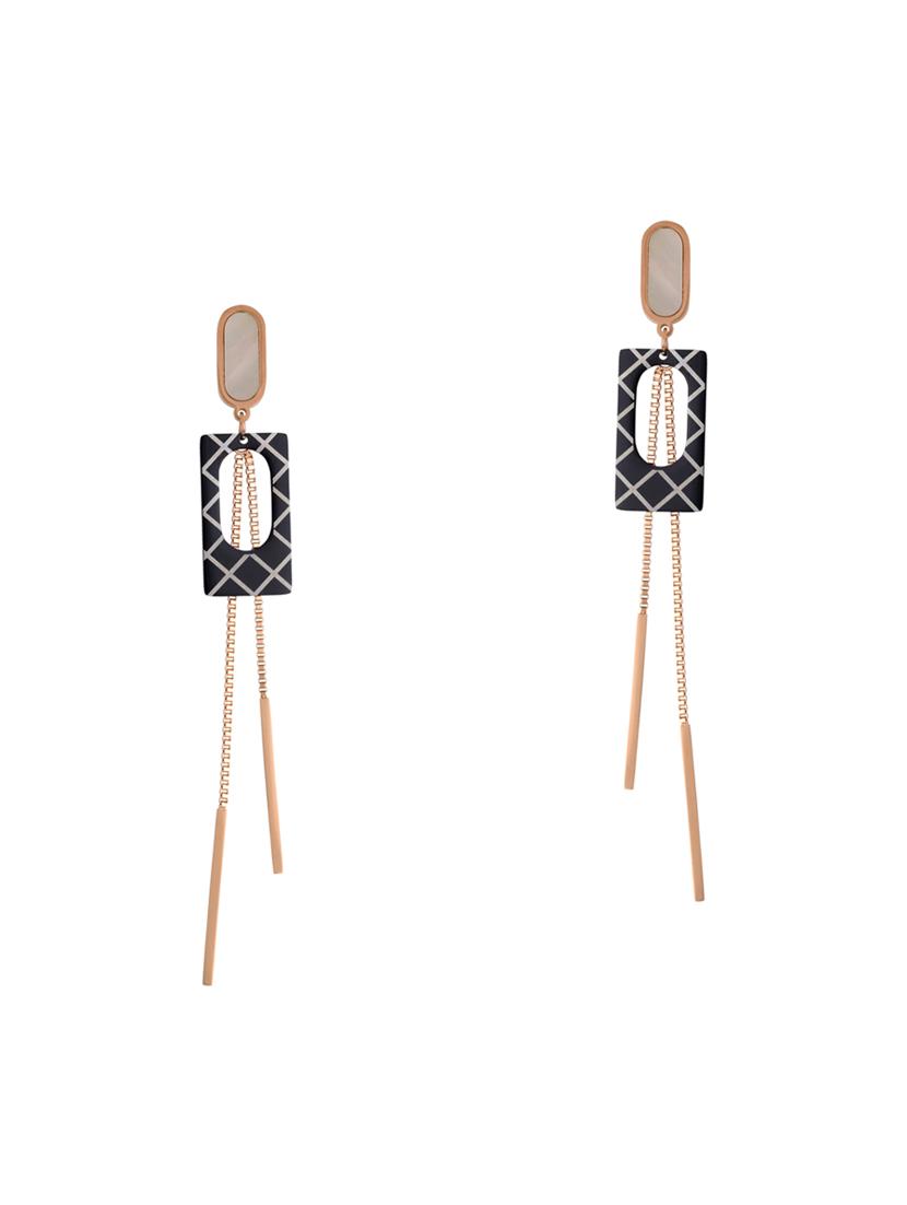 black metal drop earring - 16591973 - Zoom Image - 1