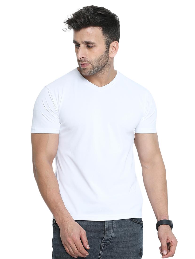 white solid t-shirt - 16592046 - Zoom Image - 1