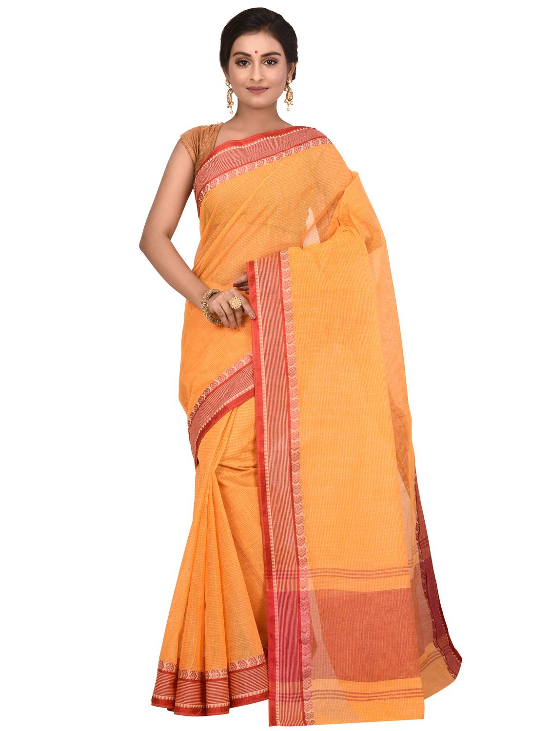 bordered tant saree - 16592126 - Zoom Image - 1