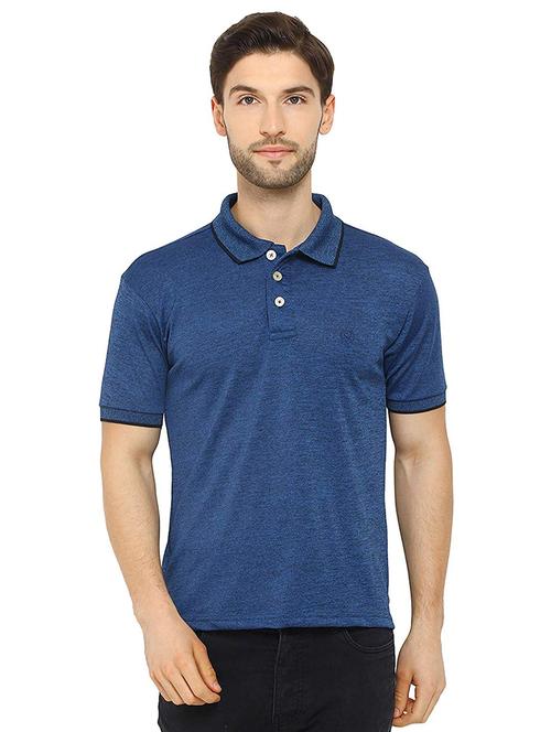 blue solid t-shirt - 16592253 - Standard Image - 1