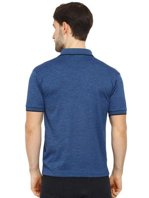 blue solid t-shirt - 16592253 - Standard Image - 3