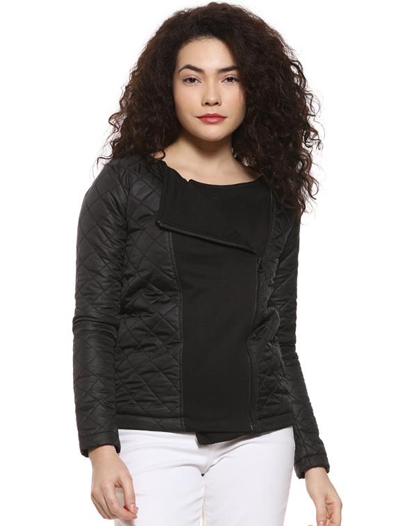 styled neck bomber/biker jacket - 16592290 - Zoom Image - 1