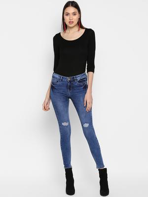 high rise distressed jean - 16592339 - Standard Image - 4