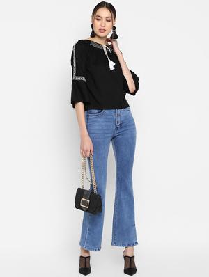 high rise flared jean - 16592343 - Standard Image - 4