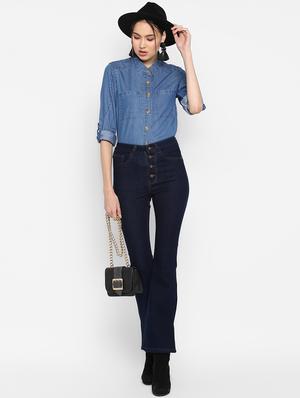 high rise flared jean - 16592344 - Standard Image - 4