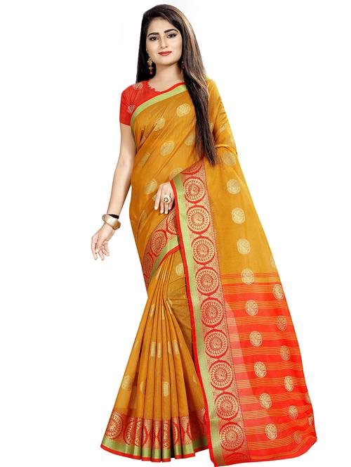 self-design banarasi saree with blouse - 16592355 - Standard Image - 1