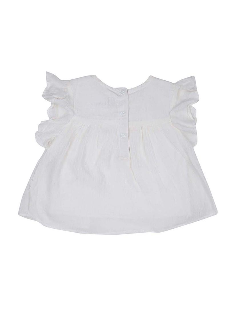 ruffle trim lace inserted top - 16593032 - Zoom Image - 2