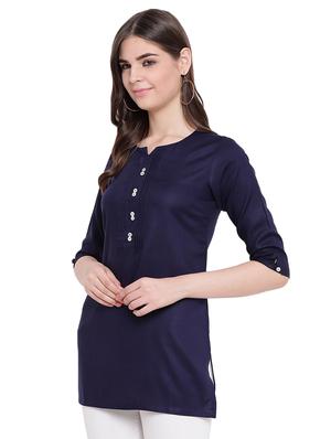 solid straight kurti - 16593159 - Standard Image - 2