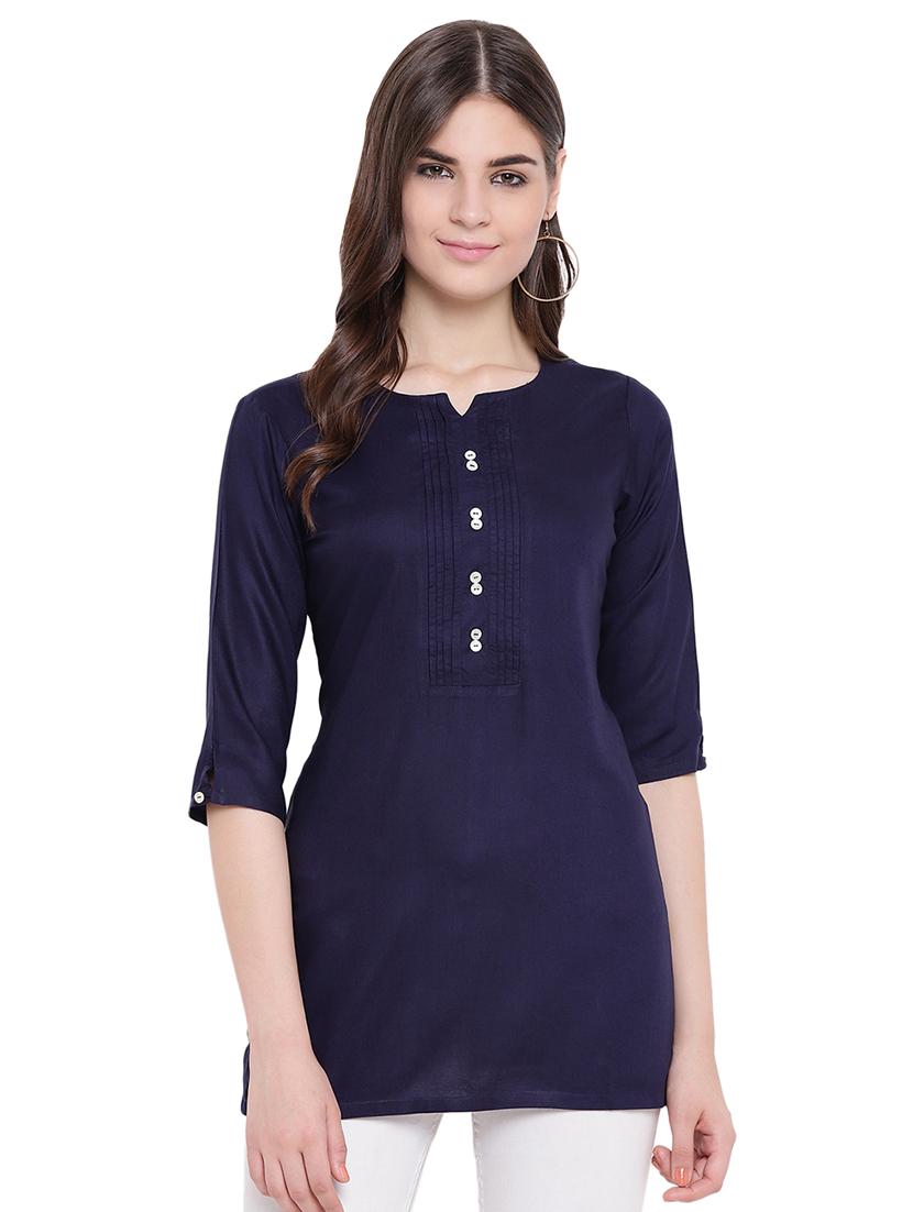 solid straight kurti - 16593159 - Zoom Image - 1