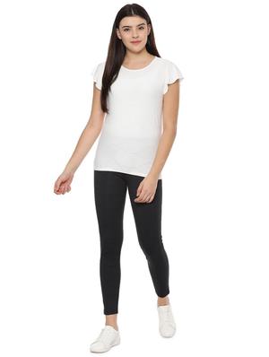 round neck ruffled sleeves top - 16593314 - Standard Image - 3