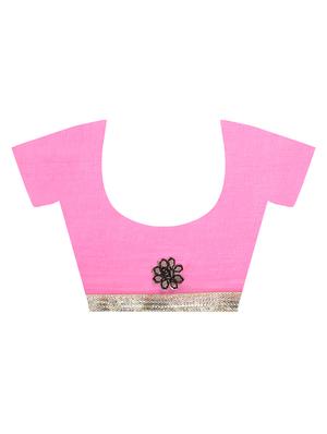 gota work tie & dye saree with blouse - 16593694 - Standard Image - 4