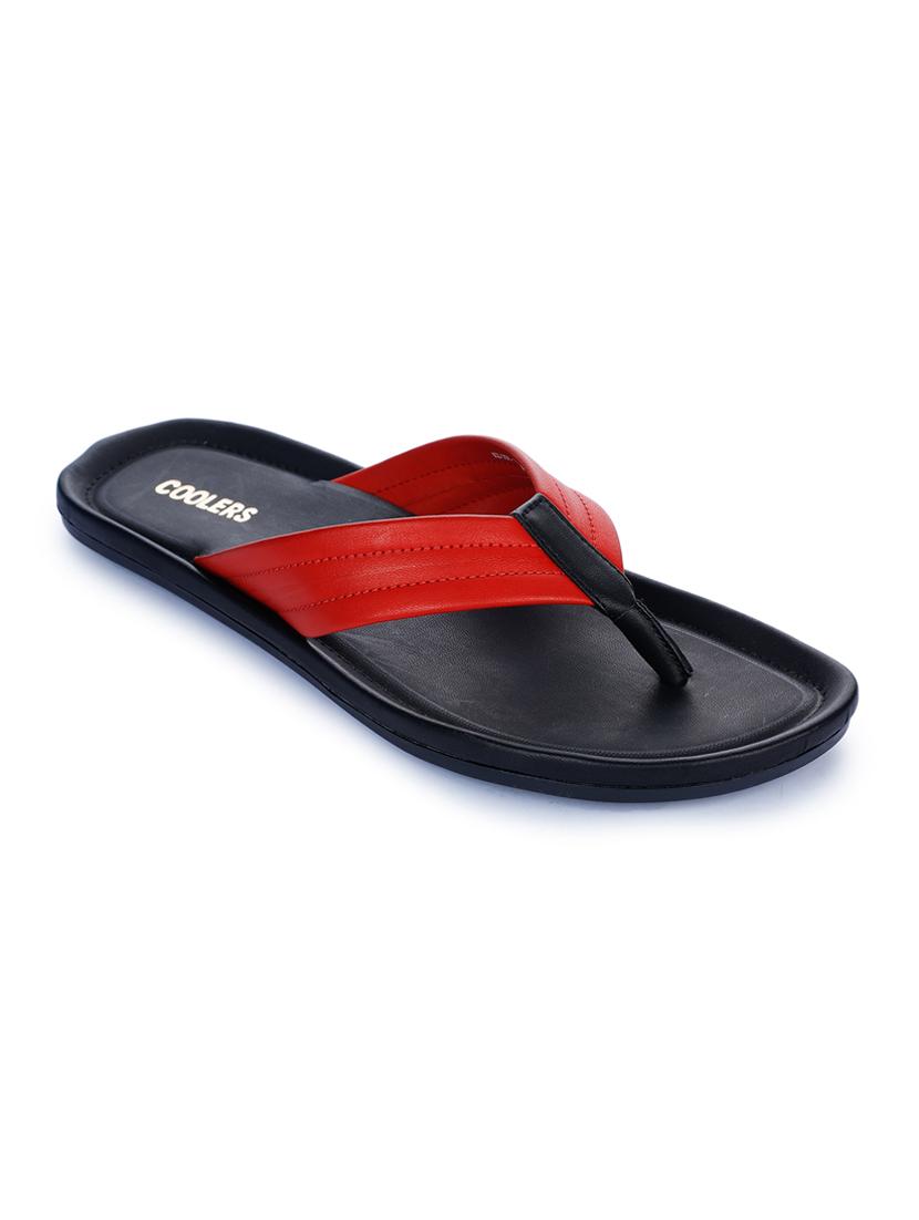 red leather toe separator slippers - 16595234 - Zoom Image - 1