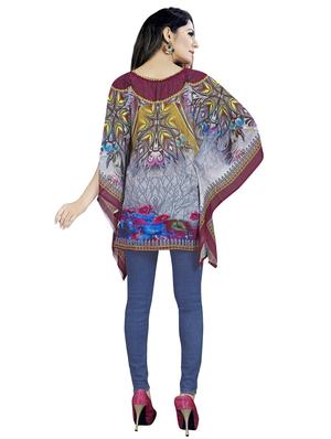 v neck asymmetric kaftan - 16595271 - Standard Image - 3