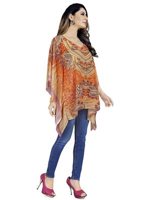 v neck asymmetric kaftan - 16595275 - Standard Image - 2