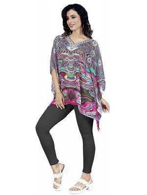v neck long asymmetric kaftan - 16595450 - Standard Image - 2