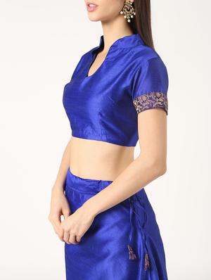 solid brocade blouse - 16595598 - Standard Image - 5