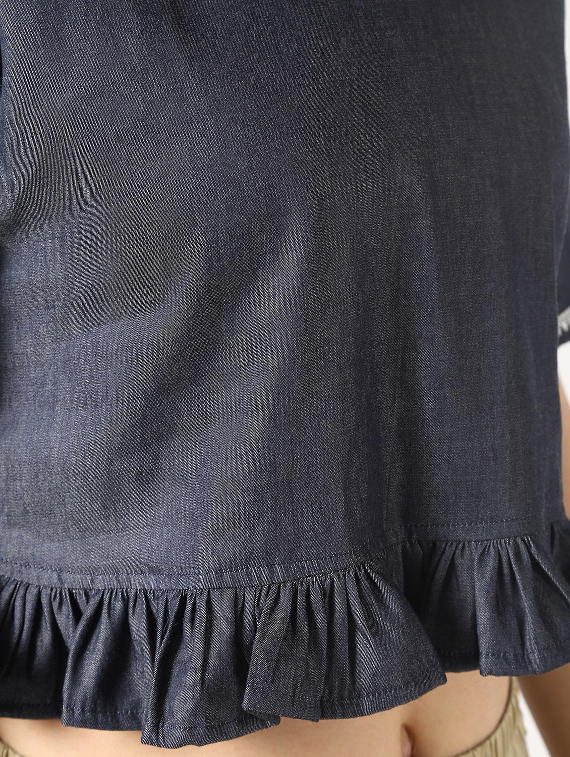 ruffle solid blouse - 16595599 - Zoom Image - 6