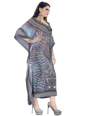 v neck long asymmetric kaftan - 16595813 - Standard Image - 2