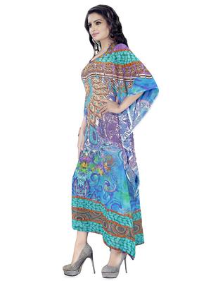 round neck long asymmetric kaftan - 16595817 - Standard Image - 2