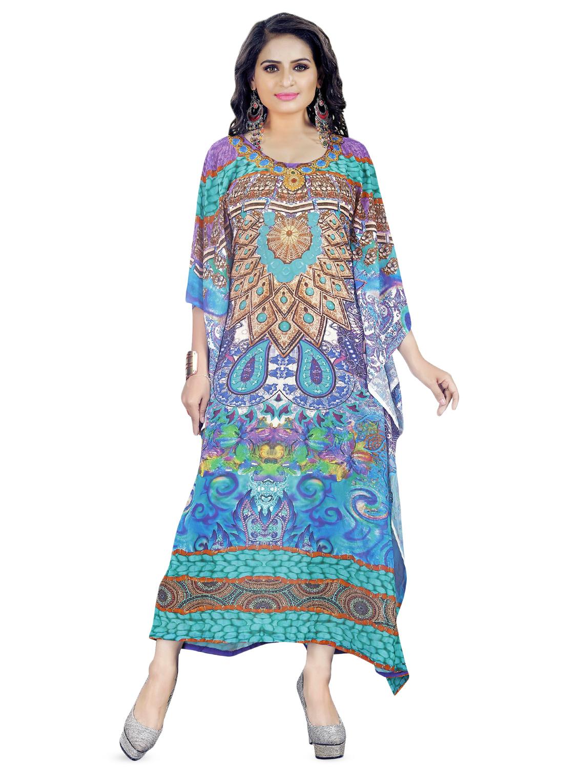 round neck long asymmetric kaftan - 16595817 - Zoom Image - 1