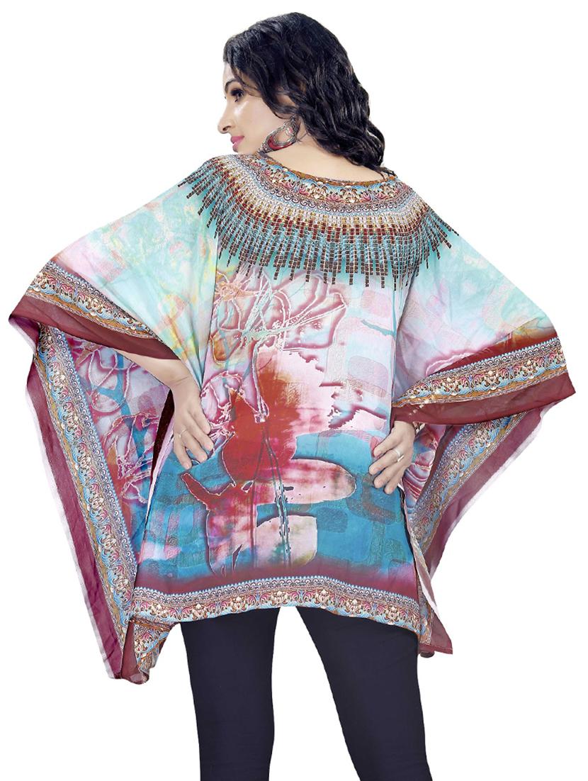 v neck asymmetric kaftan - 16595831 - Zoom Image - 3