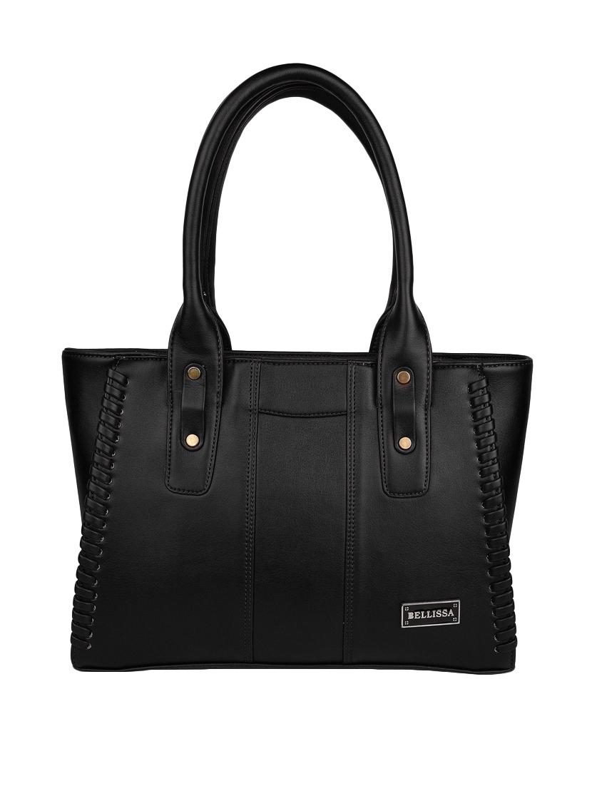 black leatherette (pu) regular handbag - 16596616 - Zoom Image - 1
